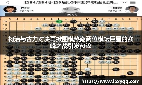 柯洁与古力对决再掀围棋热潮两位棋坛巨星的巅峰之战引发热议